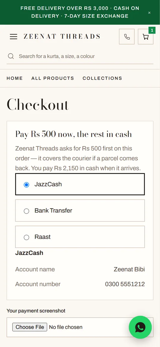 A buyer who sent a parcel back is asked for Rs 500 first