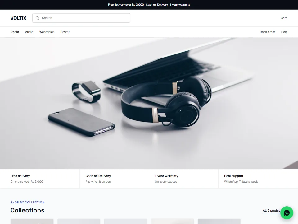 Voltix, a BikayGa shop design for electronics & gadgets
